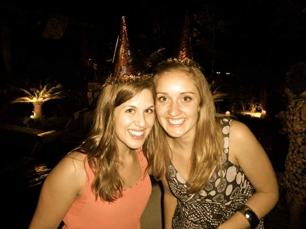 Kaeri and I celebrating a birthday in India